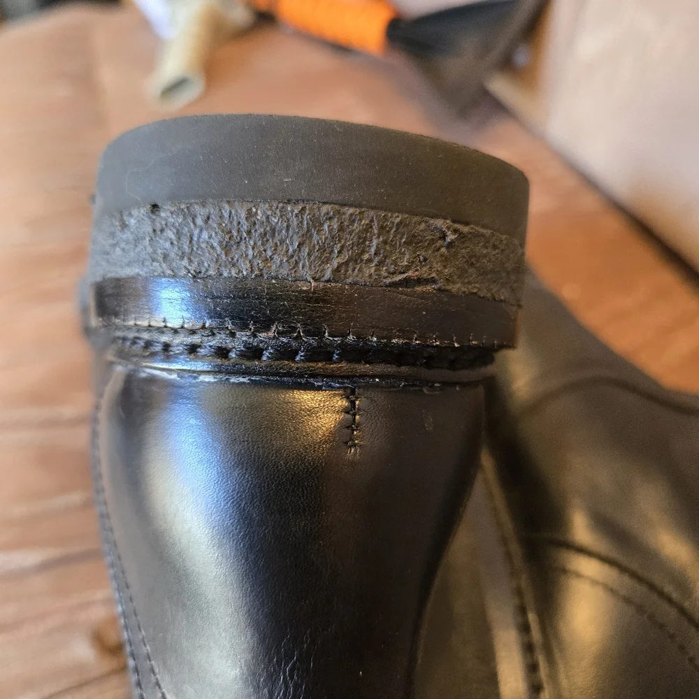 Coach Authentic Harvey Mens 7.5D Black Leather Shearling Lined  Ankle Boots